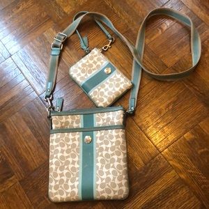 Coach wristlet and matching crossbody purse